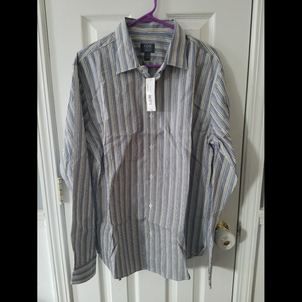 Joseph Abboud large men's striped button shirt